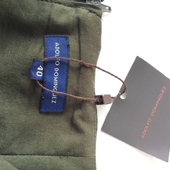 adolfo dominguez | olive green silk top - Picture 5 of 5